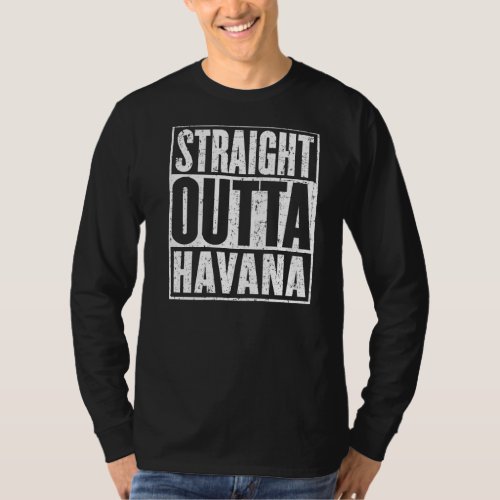 Straight Outta Havana Vintage Distressed T_Shirt