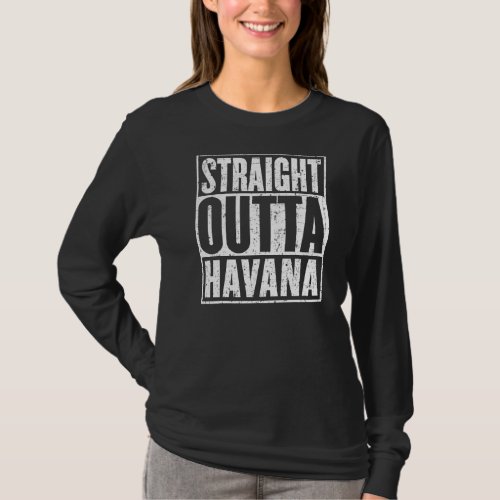 Straight Outta Havana Vintage Distressed T_Shirt