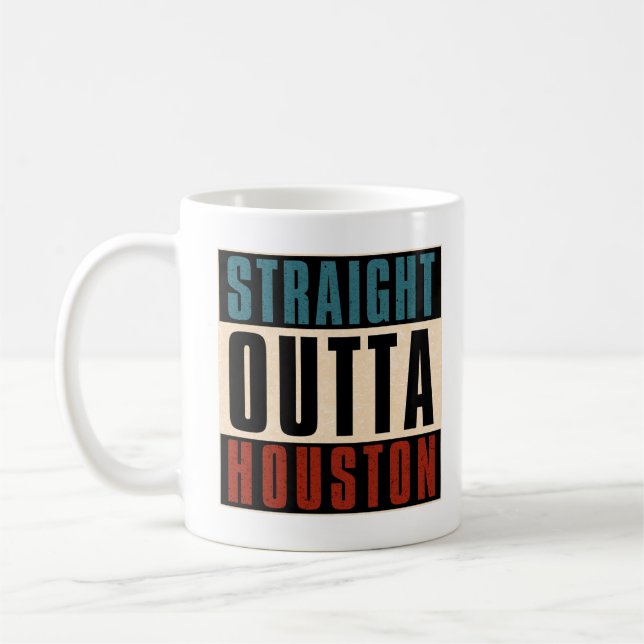 Straight Outta Houston Texas TX USA Coffee Mug (Left)