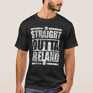 Straight Outta Ireland Retro St. Patrick's Day Gif T-Shirt