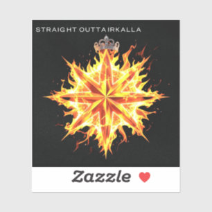 Straight Outta Irkalla logo/Crowned Star of Inanna Sticker