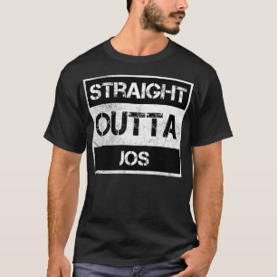 Straight Outta Jos Nigeria Vintage Distressed Souv T-Shirt