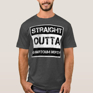 Straight Outta Khartoum North Sudan Vintage Distre T-Shirt