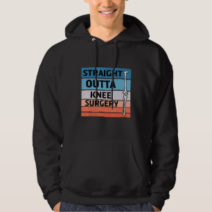 Straight Outta Knee Surgery Retro Get Well  8 Hoodie