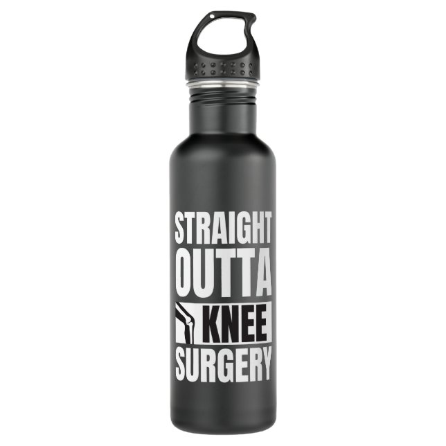Straight Outta Knee Surgery Stainless Steel Water Bottle (Front)