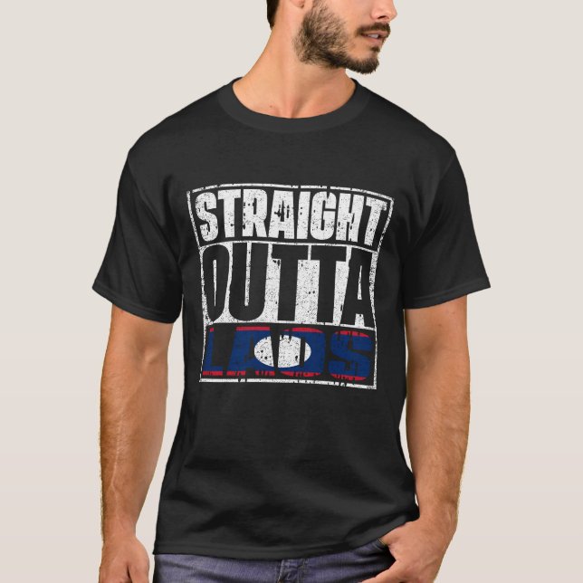 Straight Outta Laos Flag T-Shirt (Front)