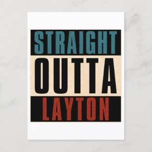 Straight Outta Layton Utah UT Postcard