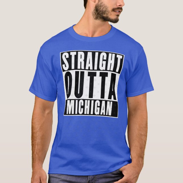 Straight Outta Michigan Oversized T-Shirt (Front)