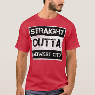 Straight Outta Midwest City Oklahoma Vintage Distr T-Shirt