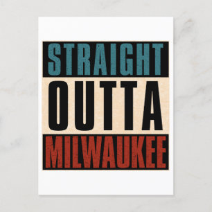 Straight Outta Milwaukee Wisconsin WI Holiday Postcard