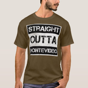 Straight Outta Montevideo Uruguay Vintage Distress T-Shirt
