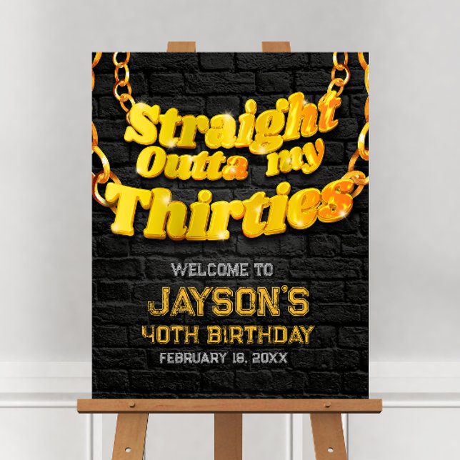 Straight Outta my Thirties Welcome Sign (Creator Uploaded)