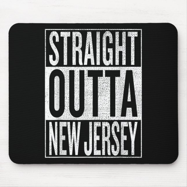 Straight Outta New Jersey Great Travel &amp;  Mouse Pad (Front)