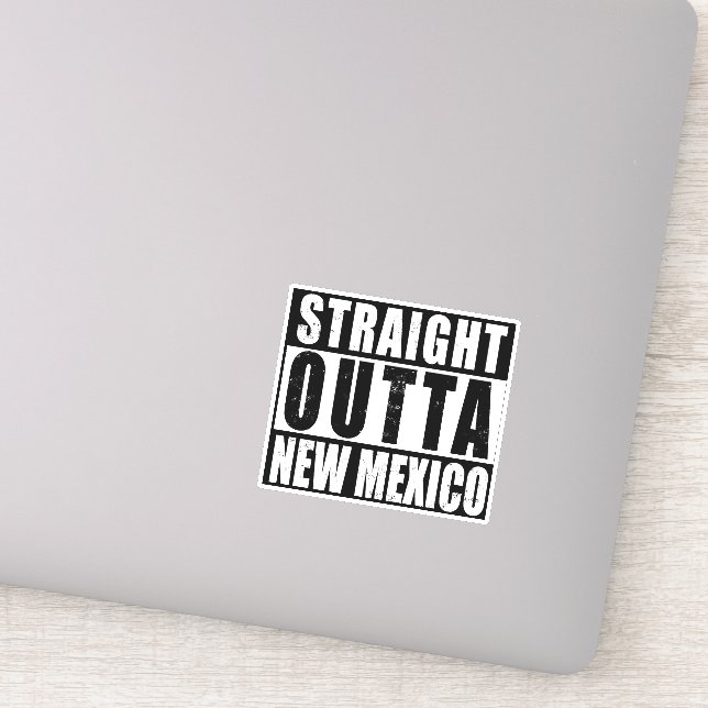 Straight Outta New Mexico Word Art Vinyl Decal (Detail)