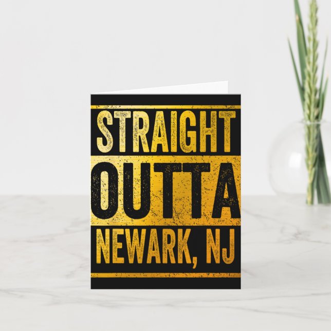 Straight Outta Newark New Jersey  Card (Front)