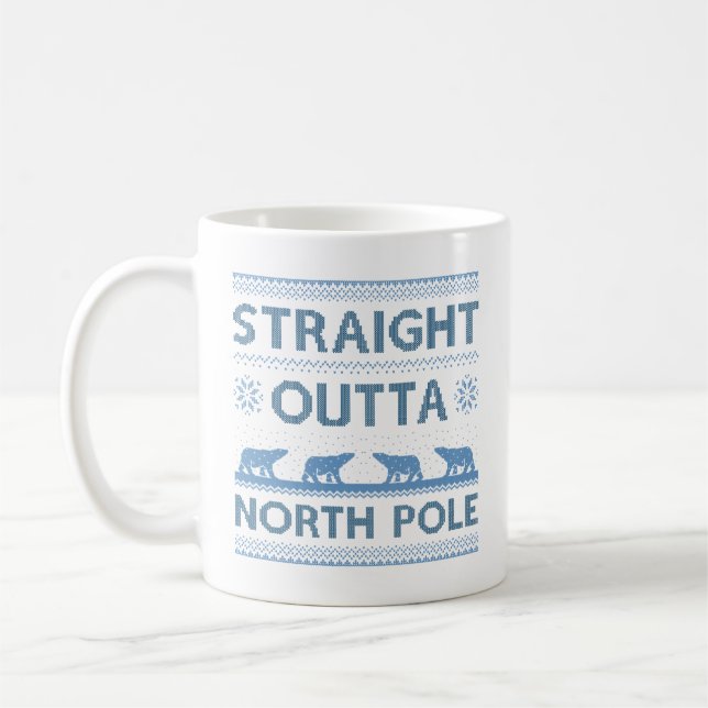 Straight Outta North Pole Coffee Mug (Left)
