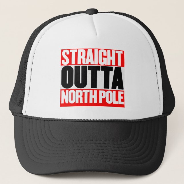 Straight Outta North Pole Trucker Hat (Front)
