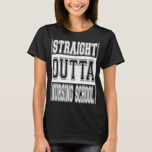Straight Outta Nursing School Graduation Kids Girl T-Shirt