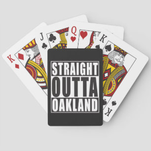 Straight Outta Oakland Black Poker Cards