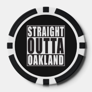 Straight Outta Oakland Black Poker Chips