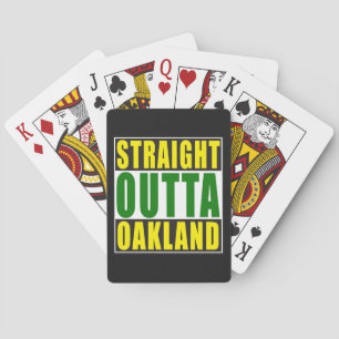 Straight Outta Oakland Green Poker Cards