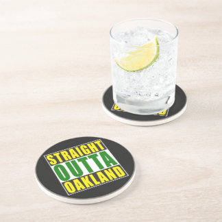 Straight Outta Oakland Green Sandstone Coaster