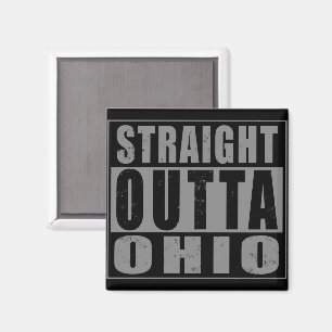 Straight Outta Ohio Word Art Magnet