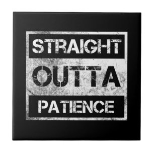 Straight Outta Patience Flair Pens Glue Sticks Fun Ceramic Tile