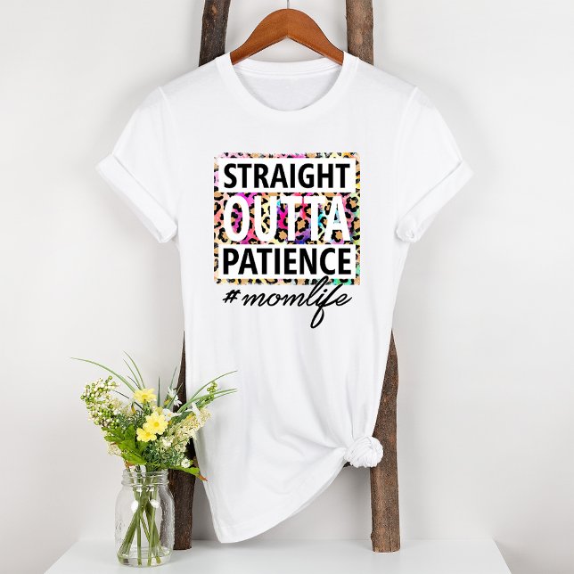 Straight Outta Patience Mom Life Leapord Print Tri-Blend Shirt (Creator Uploaded)