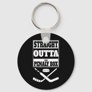 Straight Outta Penalty Box Tee – Funny Ice Hockey Keychain