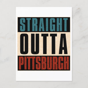 Straight Outta Pittsburgh Pennsylvania PA Holiday Postcard