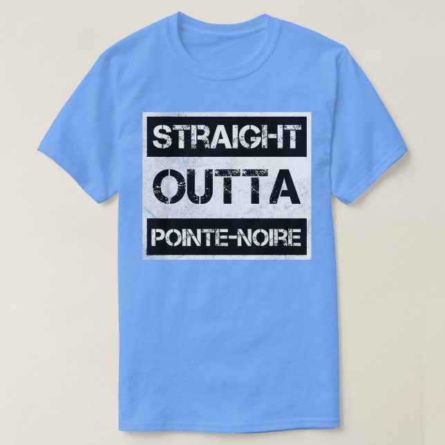Straight Outta PointeNoire Republic of the Congo V T-Shirt (Design Front)