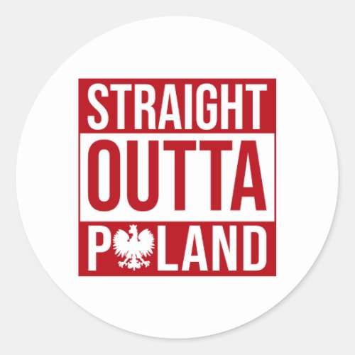 Straight Outta Poland Flag Sticker