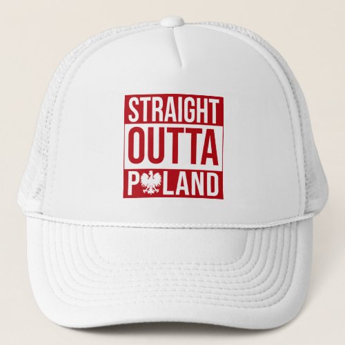 Straight Outta Poland Flag Trucker Cap