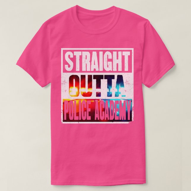 Straight Outta Police Academy Future Police Office T-Shirt (Design Front)