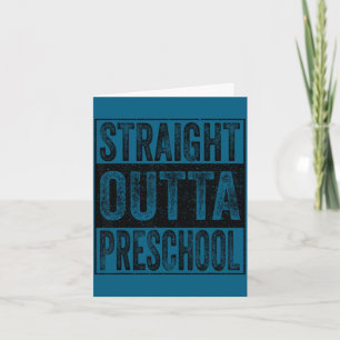 Straight outta preschool class of 2026 graduate card