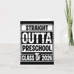 Straight outta preschool graduation class of 2026 card