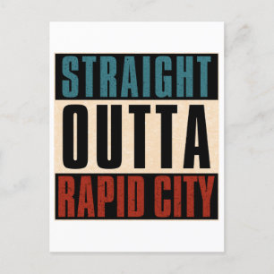 Straight Outta Rapid City South Dakota SD Postcard