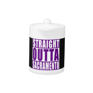 Straight Outta Sacramento Purple Teapot