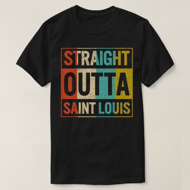 Straight Outta Saint Louis St T-Shirt (Design Front)