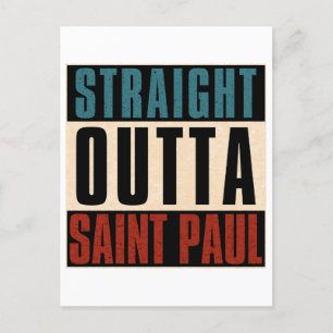 Straight Outta Saint Paul Minnesota MN Holiday Postcard