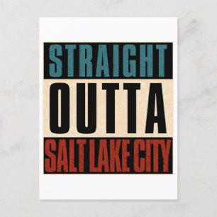 Straight Outta Salt Lake City Utah UT Postcard
