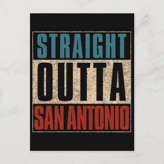 Straight Outta San Antonio Texas TX USA Postcard