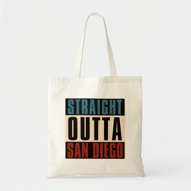Straight Outta San Diego California CA USA Tote Bag (Front)