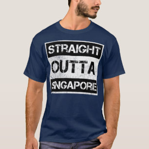 Straight Outta Singapore Singapore Vintage Distres T-Shirt