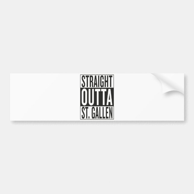 straight outta St. Gallen Bumper Sticker (Front)