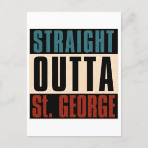Straight Outta St. George Utah UT Postcard