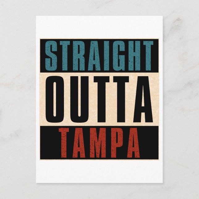 Straight Outta Tampa Florida FL Holiday Postcard (Front)