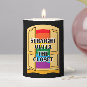 Straight Outta The Closet Pillar Candle