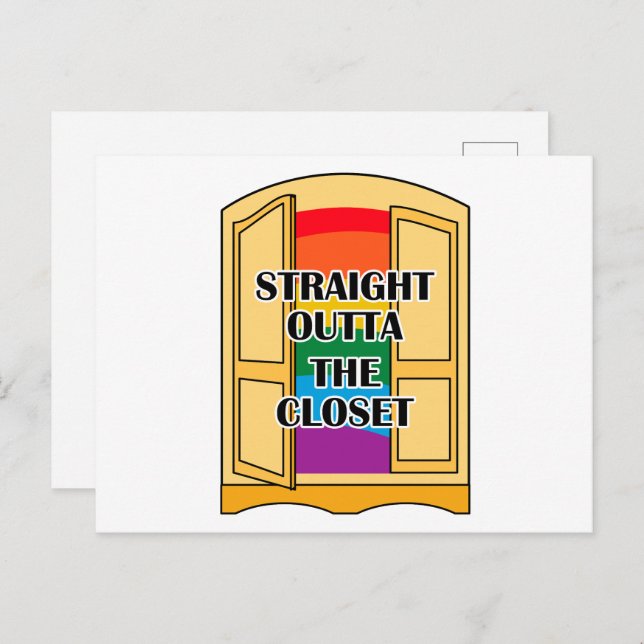 Straight Outta The Closet Postcard (Front/Back)
